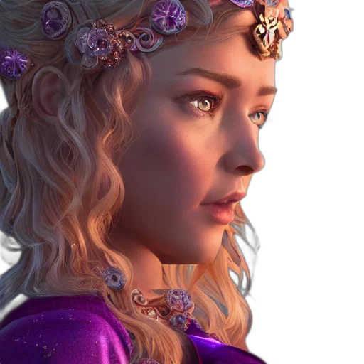 crown, jewelry, face, fantasy art transparent PNG cut-out