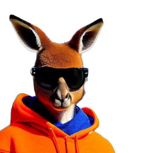 jacket, animal, mask, staff, 3d render, concept art, photorealistic, cartoon transparent PNG cut-out