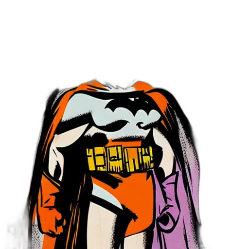 dress, jacket, robot, mask, comic book art, cartoon, concept art, anime transparent PNG cut-out