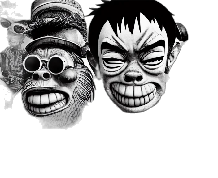 mask, cartoon, comic book art, concept art, 3d render, highly, detailed, ink transparent PNG cut-out