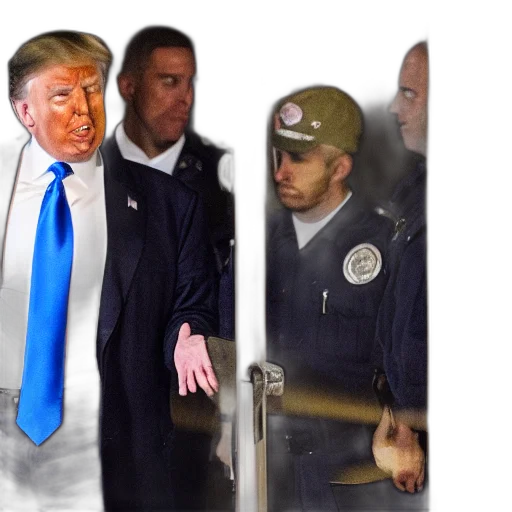 staff, donald, trump, breaks, into, jail transparent PNG cut-out