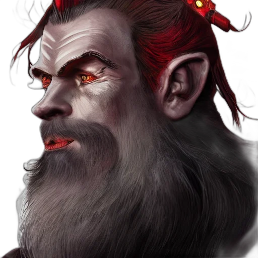 face, fantasy art, concept art, photorealistic, comic book art, red, dnd, render transparent PNG cut-out
