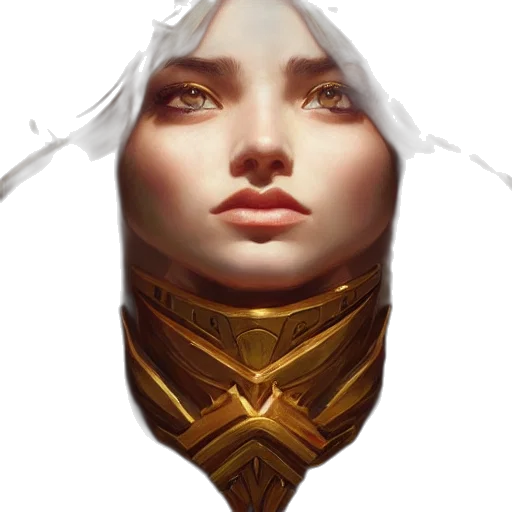 face, mask, crown, robot, fantasy art, concept art, photorealistic, oil painting transparent PNG cut-out