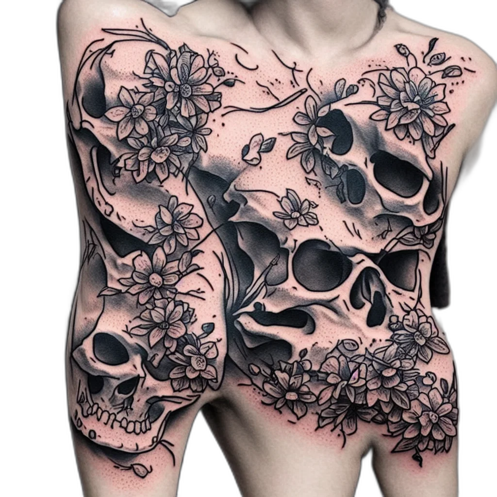 dress, jewelry, flower, photorealistic, concept art, fantasy art, cyberpunk, dark transparent PNG cut-out