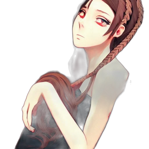 dress, staff, hair, crown, anime, pixel art, fantasy art, watercolor transparent PNG cut-out