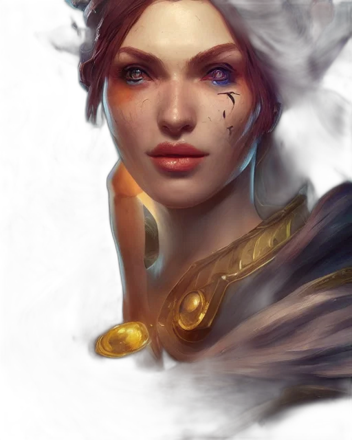 face, crown, staff, weapon, fantasy art, concept art, photorealistic, oil painting transparent PNG cut-out