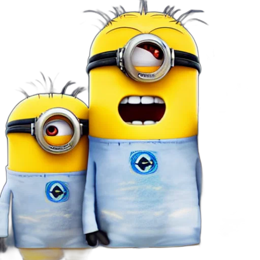 3d render, concept art, huddle, astronauts, dissecting, minion, despicable transparent PNG cut-out