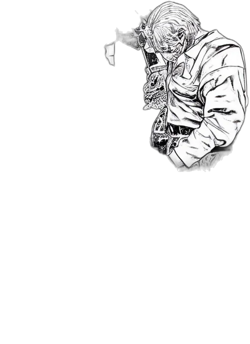 jacket, face, mask, staff transparent PNG cut-out