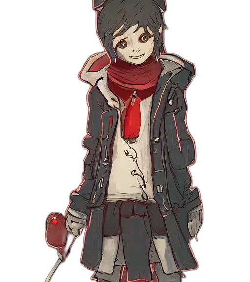 jacket, staff, weapon, concept art transparent PNG cut-out