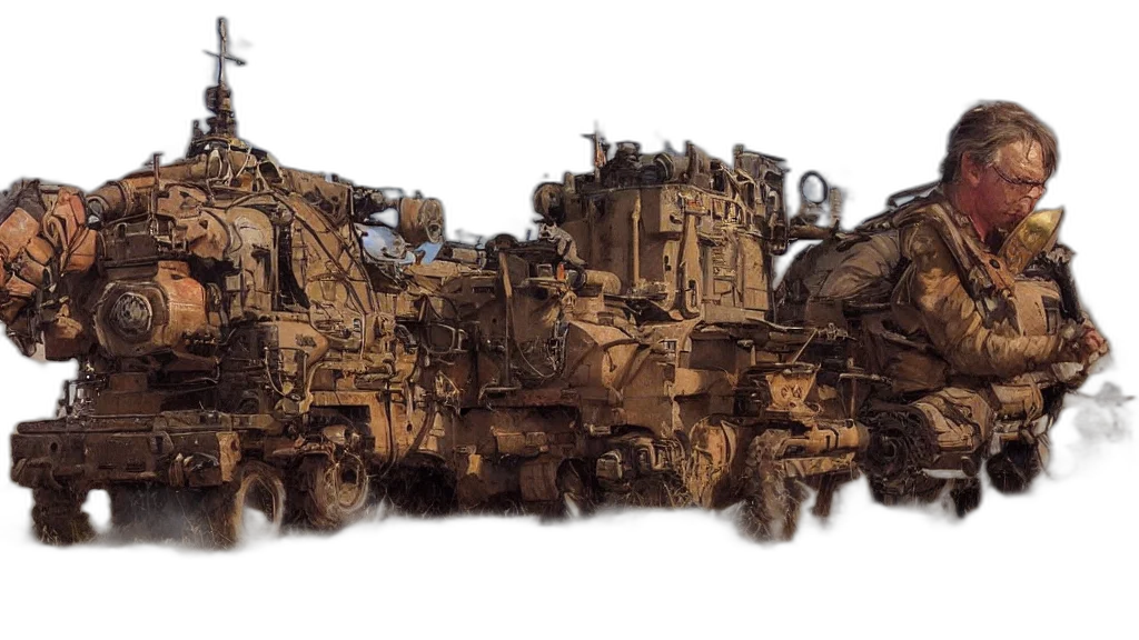 car, weapon, robot, animal, concept art, 3d render, photorealistic, watercolor transparent PNG cut-out