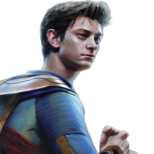 face, comic book art, concept art, photorealistic transparent PNG cut-out