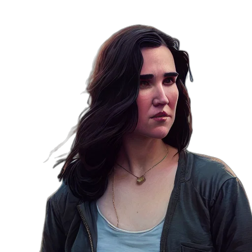 face, hair, jacket, photorealistic transparent PNG cut-out