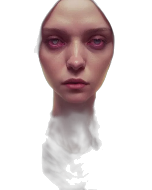 face, mask, creature, robot, concept art, fantasy art, photorealistic, pixel art transparent PNG cut-out