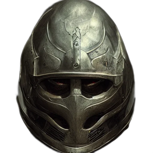 mask, face, sword, weapon, concept art, fantasy art, 3d render, photorealistic transparent PNG cut-out