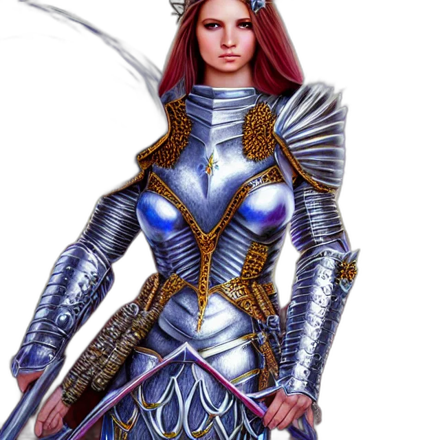 sword, fantasy art, concept art, comic book art, pixel art, fairy, warrior, queen transparent PNG cut-out