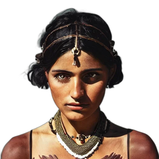jewelry, face, crown, staff transparent PNG cut-out