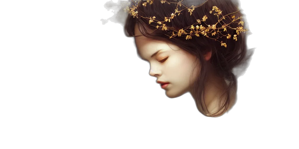crown, mask, face, fantasy art transparent PNG cut-out