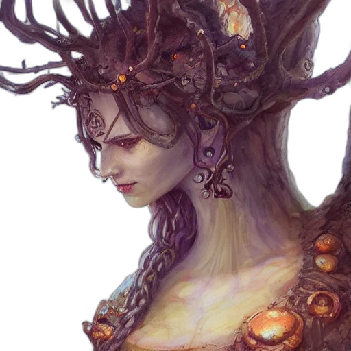 crown, tree, dress, face transparent PNG cut-out
