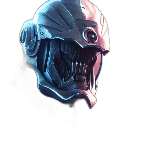 mask, robot, face, creature, concept art, 3d render, fantasy art, watercolor transparent PNG cut-out