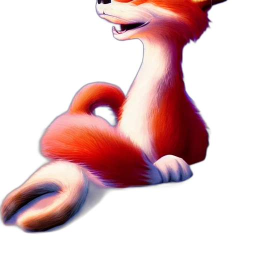 staff, animal, creature, 3d render, concept art, watercolor, photorealistic, red transparent PNG cut-out