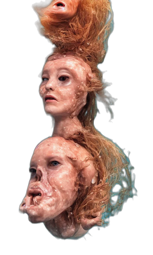 mask, face, crown, hair, concept art, 3d render, photorealistic, fantasy art transparent PNG cut-out