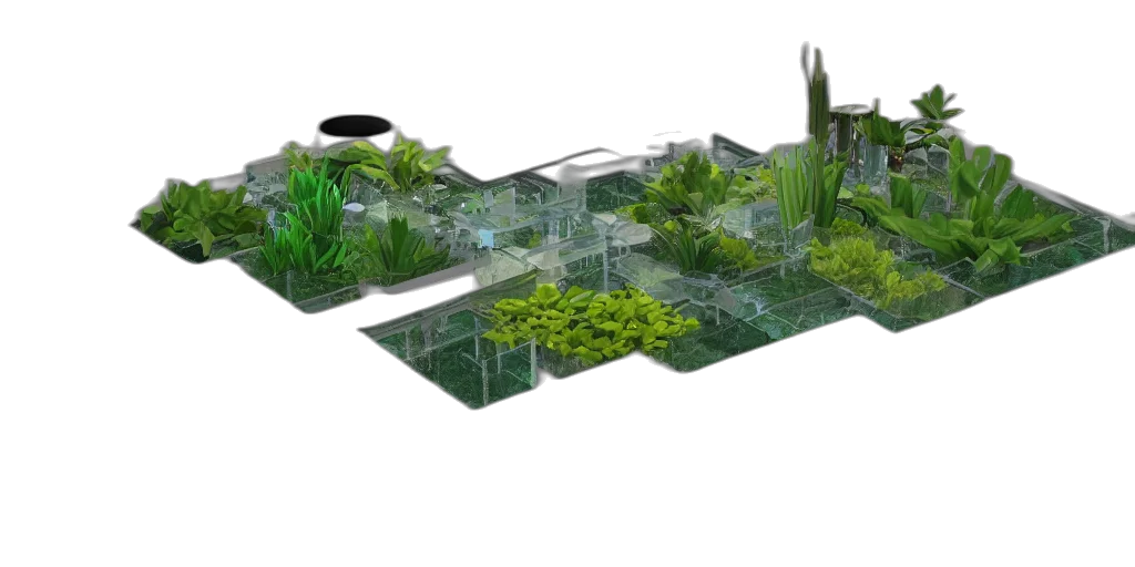 3d render, concept art, modern, table transparent PNG cut-out