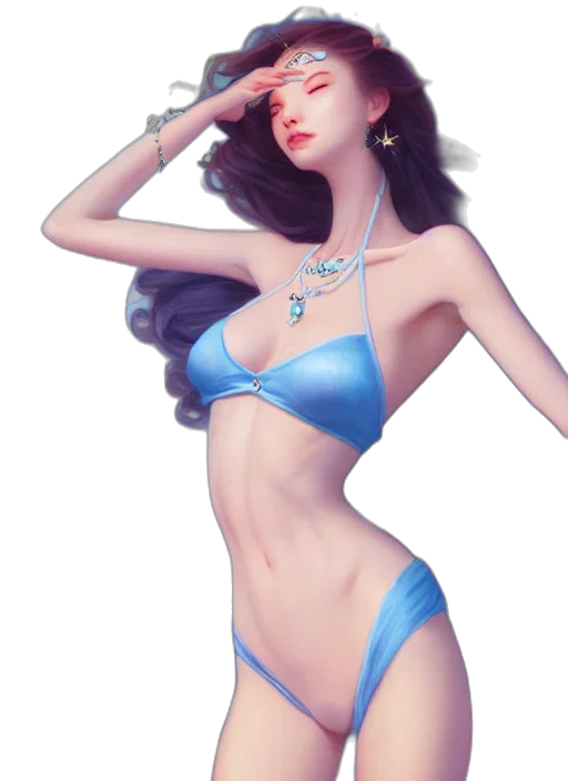 jewelry, fantasy art, concept art, photorealistic, oil painting, neon lights, blue, pastel transparent PNG cut-out
