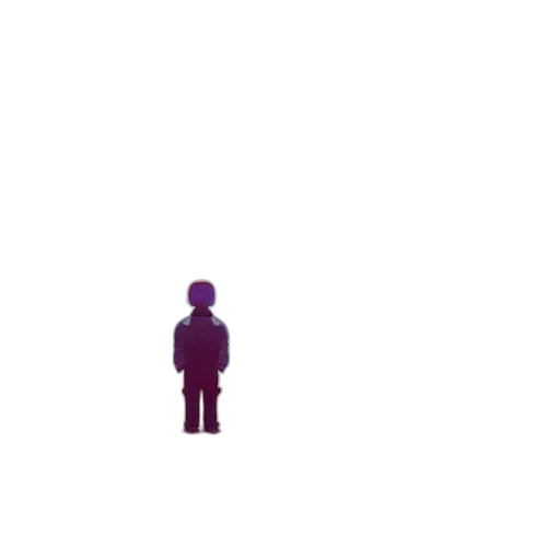 robot, staff, face, creature, pixel art, concept art, 3d render, vaporwave transparent PNG cut-out