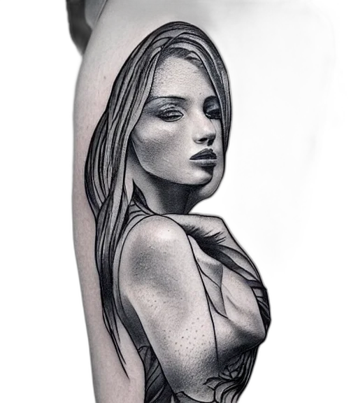 dress, jewelry, photorealistic, comic book art transparent PNG cut-out
