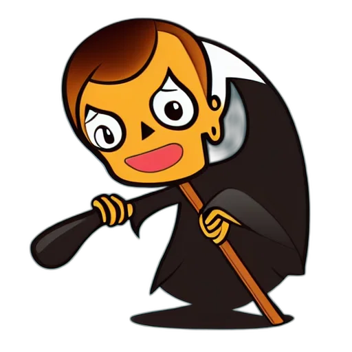 staff, cartoon, concept art, pixel art, fantasy art, vector, illustration, cute transparent PNG cut-out