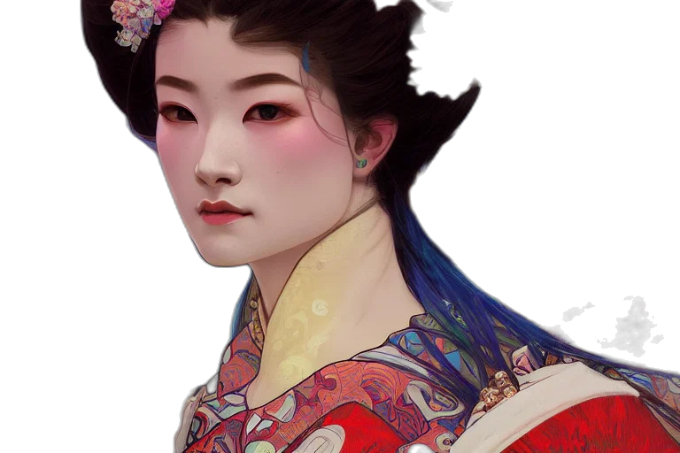 face, dress, fantasy art, photorealistic transparent PNG cut-out