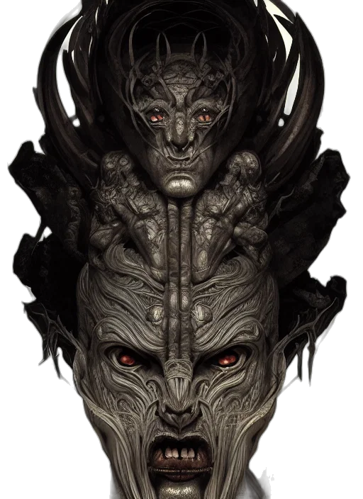 mask, dragon, face, creature transparent PNG cut-out