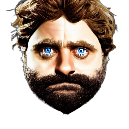 face, mask, cartoon, photorealistic transparent PNG cut-out