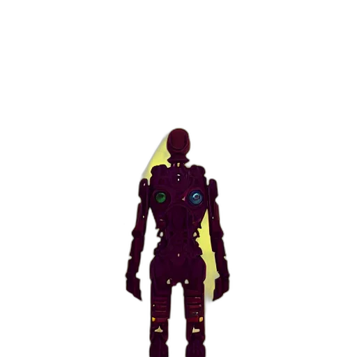 robot, jacket, staff, mask transparent PNG cut-out