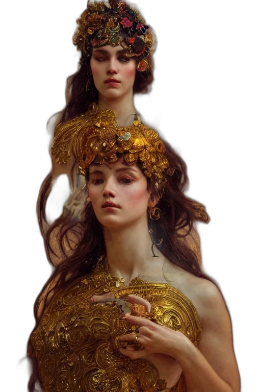 crown, jewelry, dress, fantasy art transparent PNG cut-out