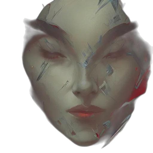 mask, face, creature, robot, concept art, fantasy art, photorealistic, 3d render transparent PNG cut-out