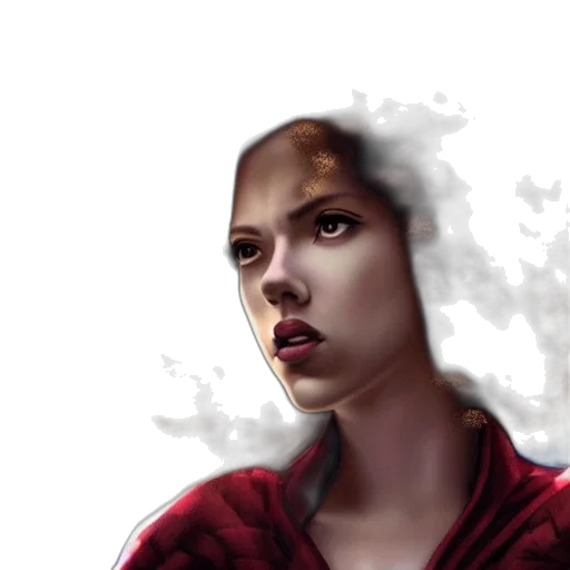 face, photorealistic, comic book art, concept art, fantasy art, outer space, fire, neon lights transparent PNG cut-out