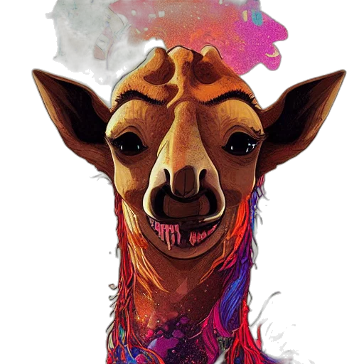 animal, creature, face, mask, concept art, fantasy art, watercolor, comic book art transparent PNG cut-out