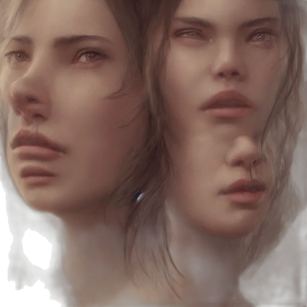 face, mask, creature, hair, photorealistic, concept art, fantasy art, oil painting transparent PNG cut-out