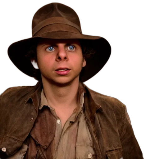 hat, face, staff, jacket transparent PNG cut-out