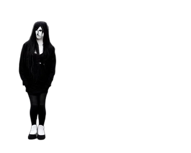 dress, jacket, creature, face transparent PNG cut-out