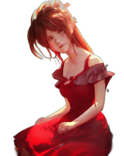 dress, face, fantasy art, concept art transparent PNG cut-out
