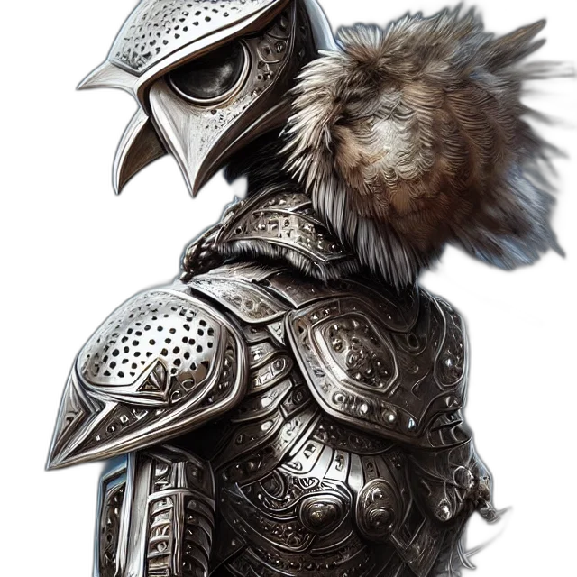 sword, mask, weapon, animal, fantasy art, concept art, photorealistic, 3d render transparent PNG cut-out