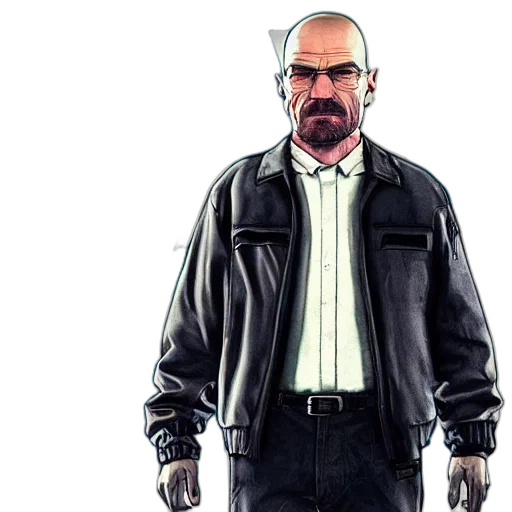 jacket, staff, concept art, comic book art, 3d render, photorealistic, walter, white transparent PNG cut-out