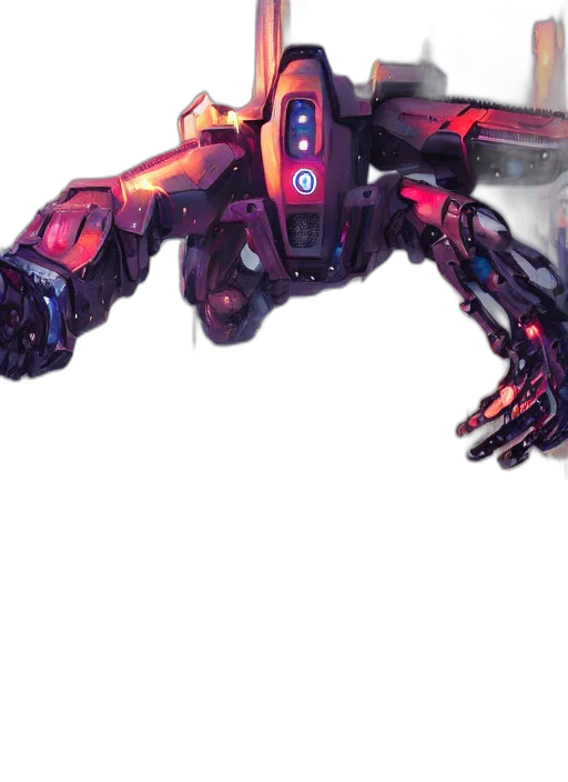 robot, weapon, creature, staff transparent PNG cut-out