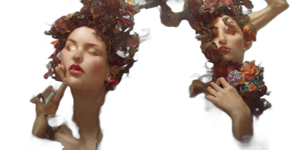 crown, photorealistic, concept art, 3d render, underwater, forest, red, beautiful transparent PNG cut-out