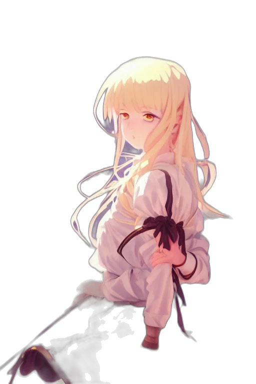 dress, staff, jacket, hair transparent PNG cut-out