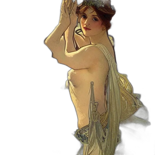 dress, staff, jewelry, weapon transparent PNG cut-out