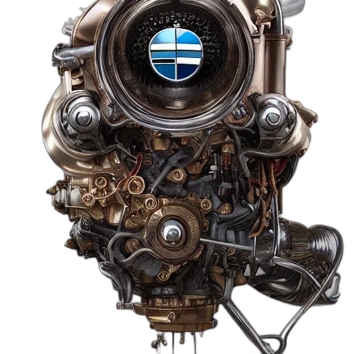 car, robot, face, weapon, concept art, bmw, engine, made transparent PNG cut-out