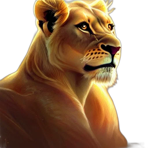 animal, staff, crown, fantasy art transparent PNG cut-out